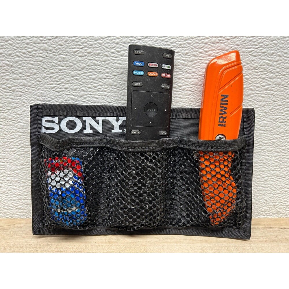 SONY Car Sun Visor Organizer 3 Pocket Storage Card Holder Pouch Bag New